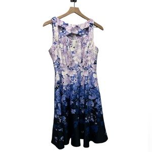 Floral knee length dress size 6.